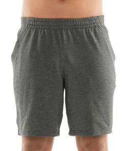 Icebreaker Merino Hybrid Momentum Mens Shorts Black Heather/Snow Heather XL