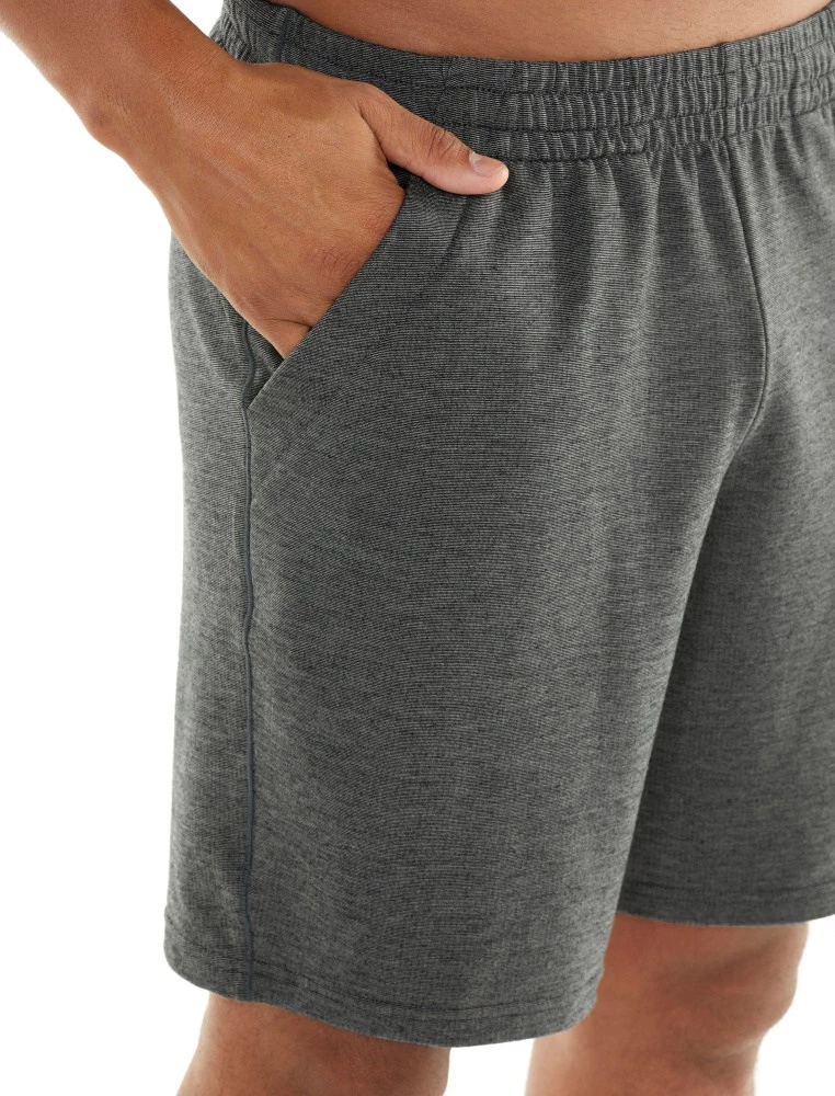 Icebreaker Merino Hybrid Momentum Mens Shorts Black Heather/Snow Heather M 6 Icebreaker Merino Hybrid Momentum Mens Shorts Black Heather/Snow Heather M - Image 4