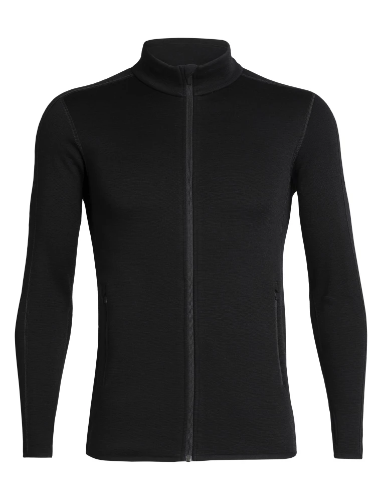 Icebreaker Merino Mens Elemental Long Sleeve Zip Black M 3 Icebreaker Merino Mens Elemental Long Sleeve Zip Black M