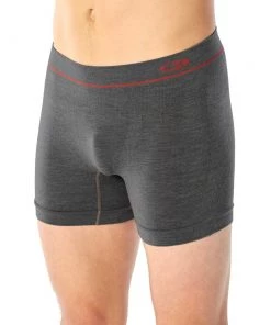 Icebreaker Merino Hybrid Anatomica Seamless Mens Boxers Dark Grey M -Cheap Icebreaker Shop 104935034 7