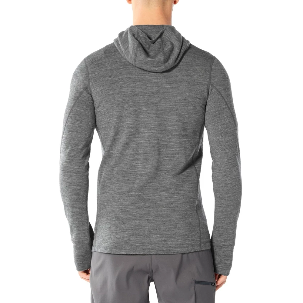 Icebreaker Merino Quantum II Mens Zip Hoodie Grey Small 4 Icebreaker Merino Quantum II Mens Zip Hoodie Grey Small - Image 2