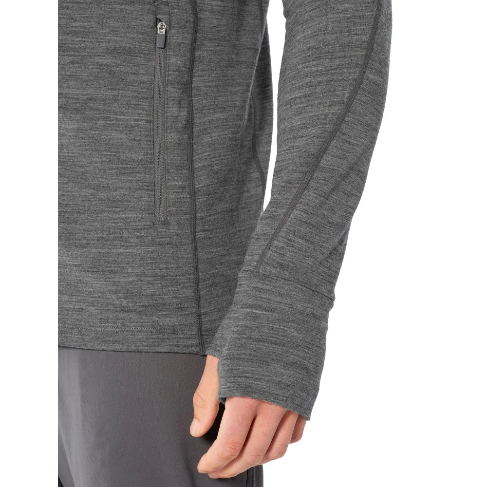 Icebreaker Merino Quantum II Mens Zip Hoodie Grey Small 6 Icebreaker Merino Quantum II Mens Zip Hoodie Grey Small - Image 4