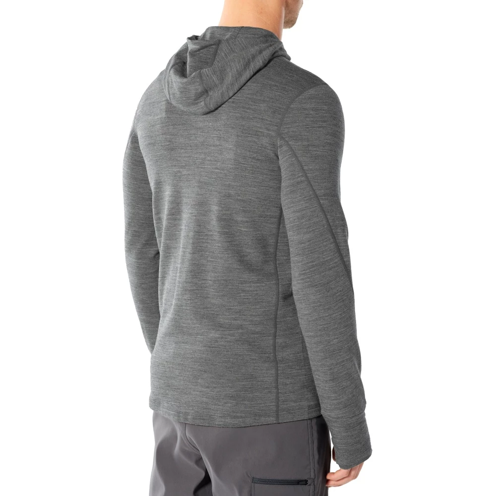 Icebreaker Merino Quantum II Mens Zip Hoodie Grey Small 7 Icebreaker Merino Quantum II Mens Zip Hoodie Grey Small - Image 5