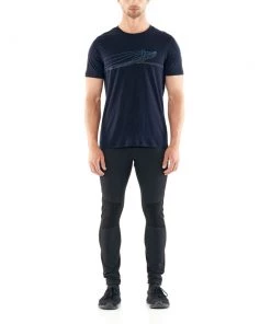 Icebreaker Merino Tech Lite Mens T-Shirt Single Line Whale Midnight Navy XL -Cheap Icebreaker Shop 105159401 4