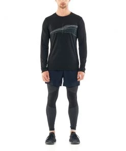 Icebreaker Merino Tech Lite Impact Timeline Mens Long Sleeve Shirt Black L -Cheap Icebreaker Shop 105163001 4 1