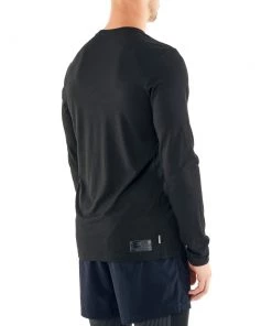 Icebreaker Merino Tech Lite Impact Timeline Mens Long Sleeve Shirt Black L -Cheap Icebreaker Shop 105163001 6 1