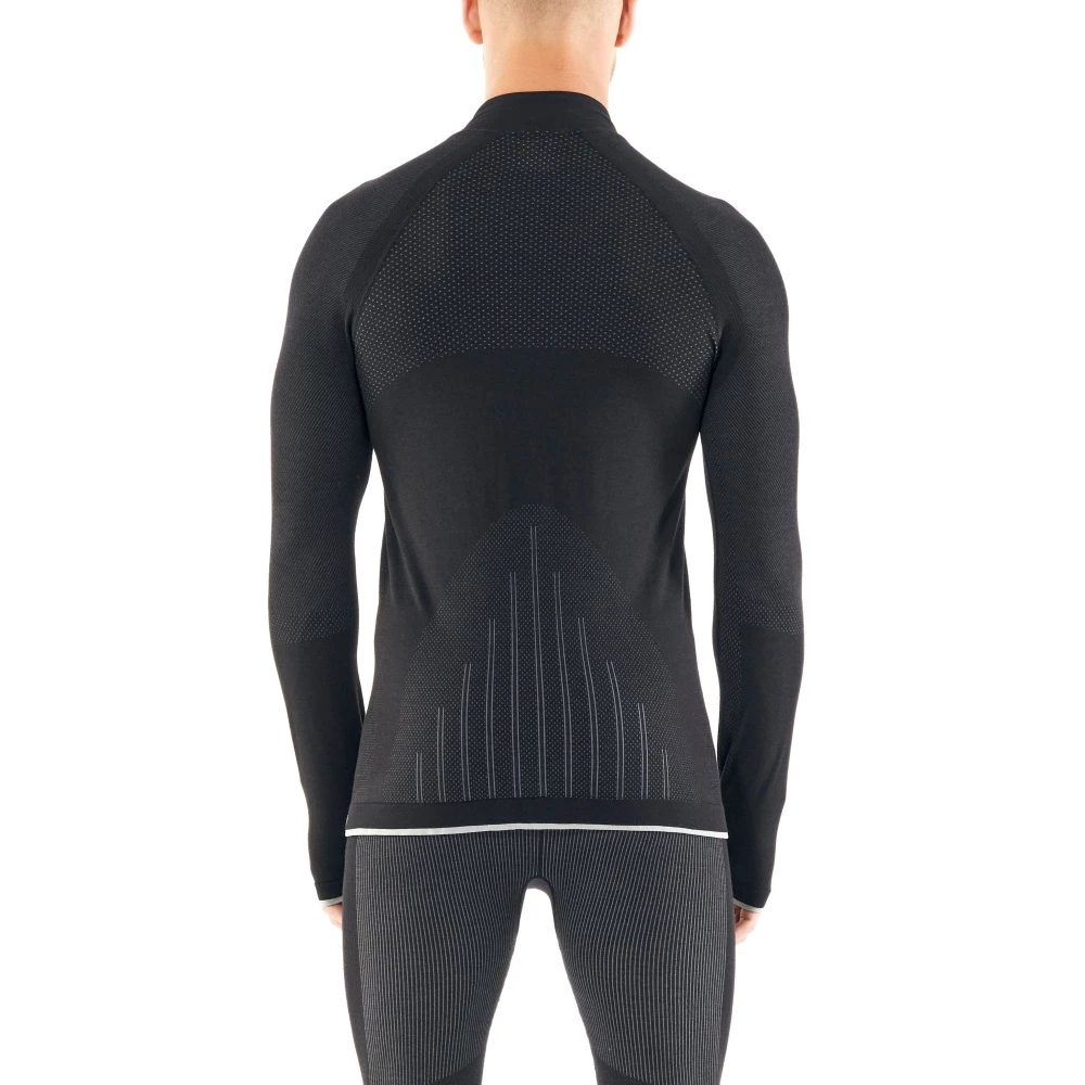 Icebreaker Merino 200 Zone Seamless Mens Half Zip Long Sleeve Shirt Black M 4 Icebreaker Merino 200 Zone Seamless Mens Half Zip Long Sleeve Shirt Black M - Image 2