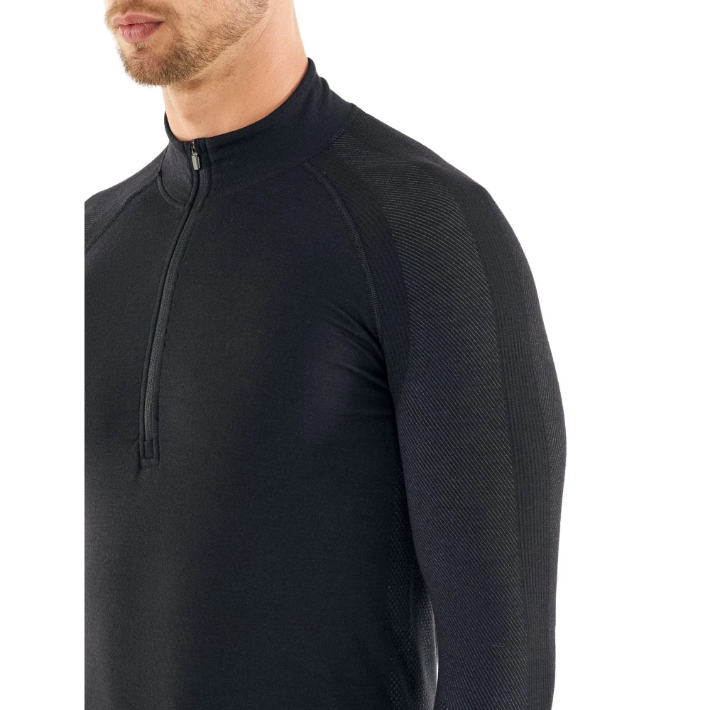 Icebreaker Merino 200 Zone Seamless Mens Half Zip Long Sleeve Shirt Black M 9 Icebreaker Merino 200 Zone Seamless Mens Half Zip Long Sleeve Shirt Black M - Image 7