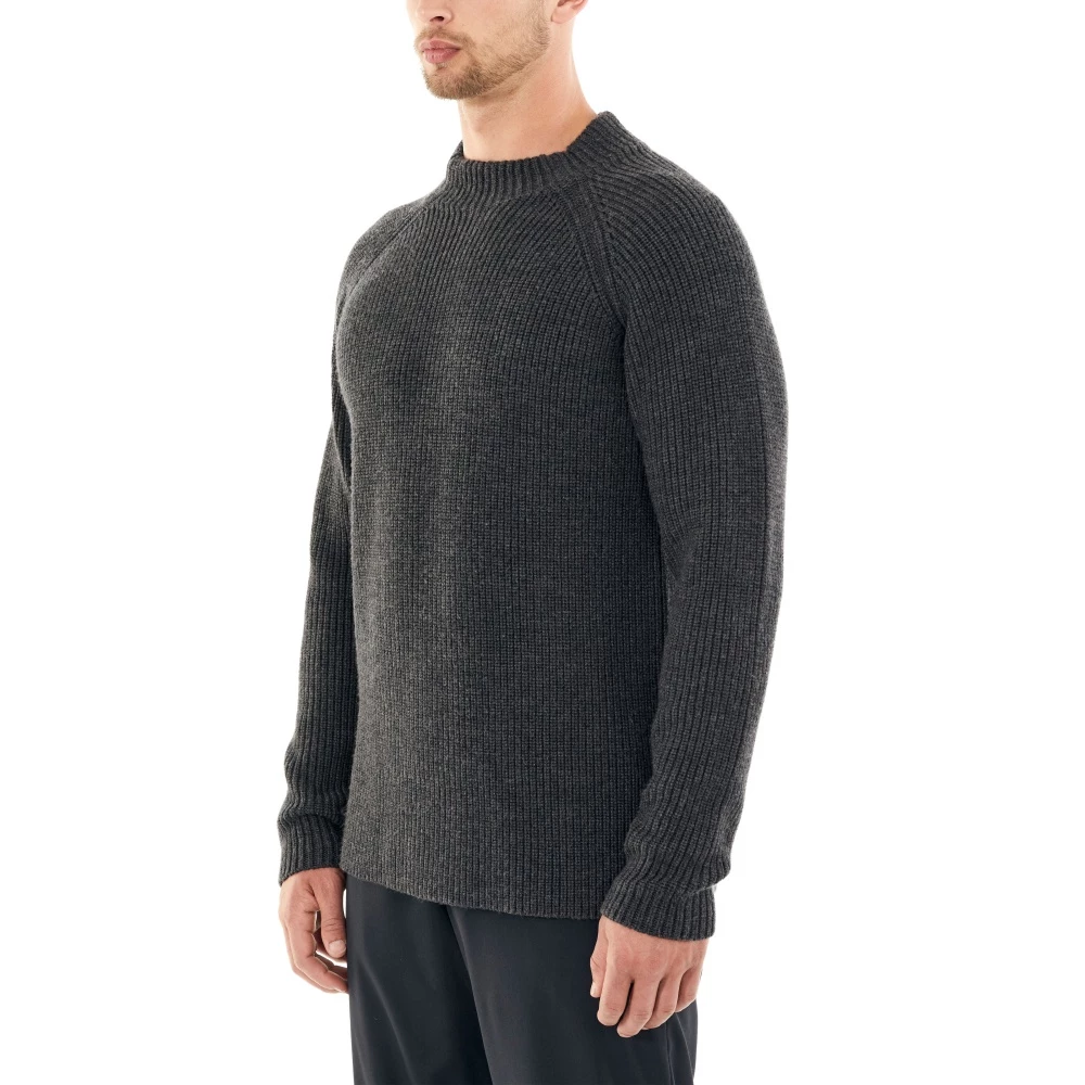 Icebreaker Merino Hillock Mens Funnel Neck Sweater Chartreuse Heather XL 6 Icebreaker Merino Hillock Mens Funnel Neck Sweater Chartreuse Heather XL - Image 4