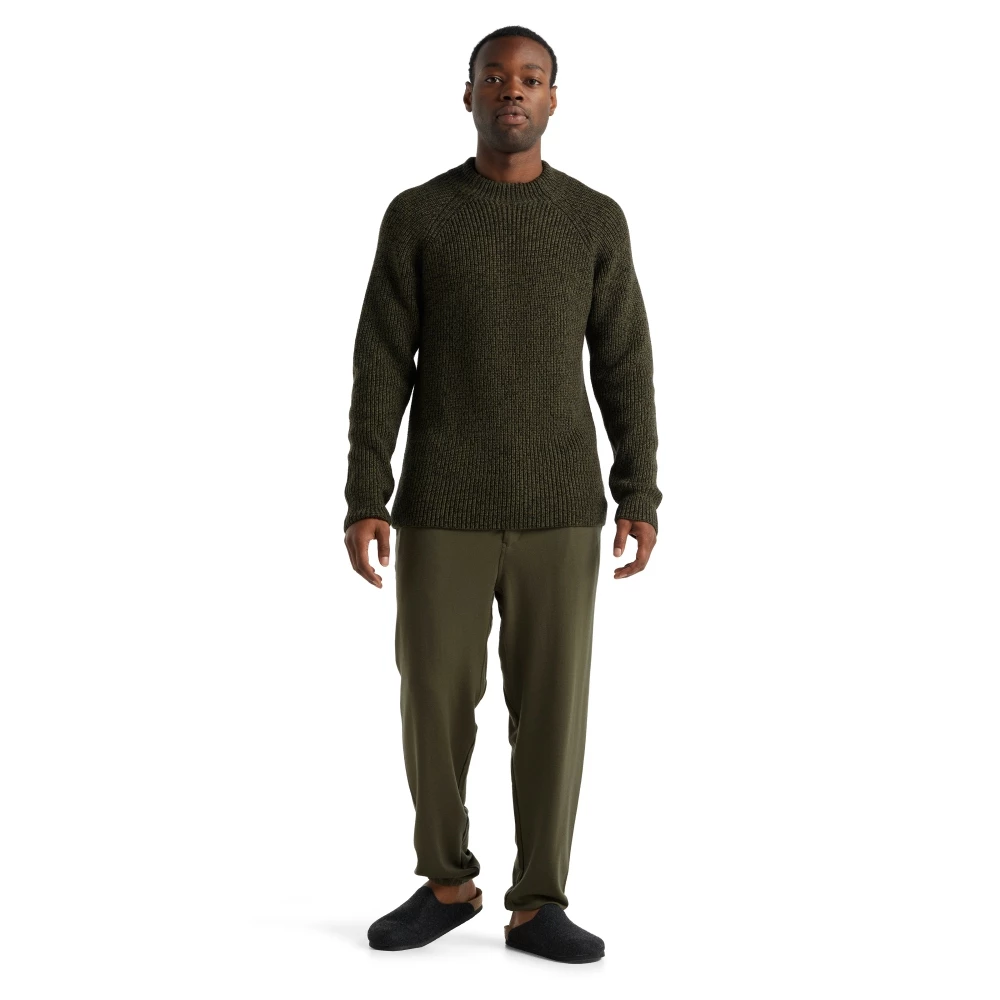 Icebreaker Merino Hillock Mens Funnel Neck Sweater Loden XL 8 Icebreaker Merino Hillock Mens Funnel Neck Sweater Loden XL - Image 6