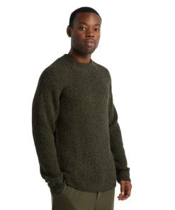 Icebreaker Merino Hillock Mens Funnel Neck Sweater Loden XL