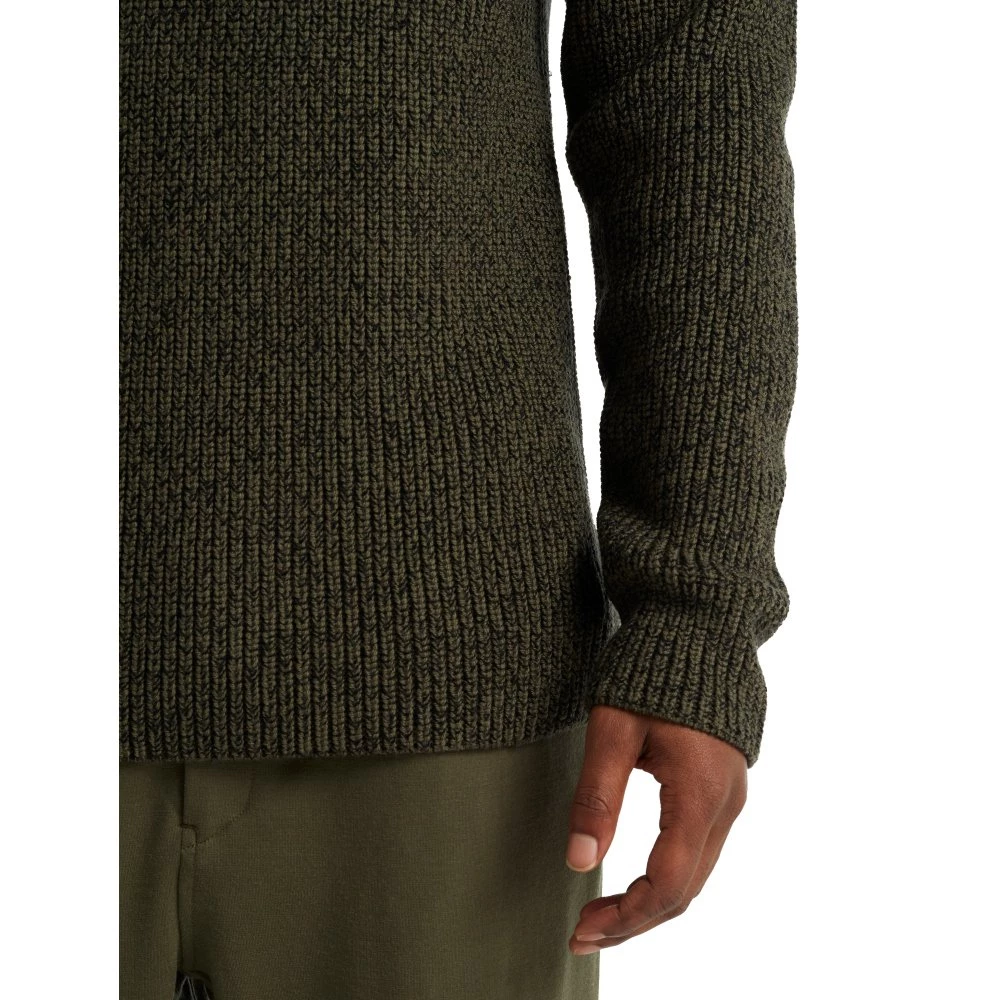 Icebreaker Merino Hillock Mens Funnel Neck Sweater Loden XL 7 Icebreaker Merino Hillock Mens Funnel Neck Sweater Loden XL - Image 5