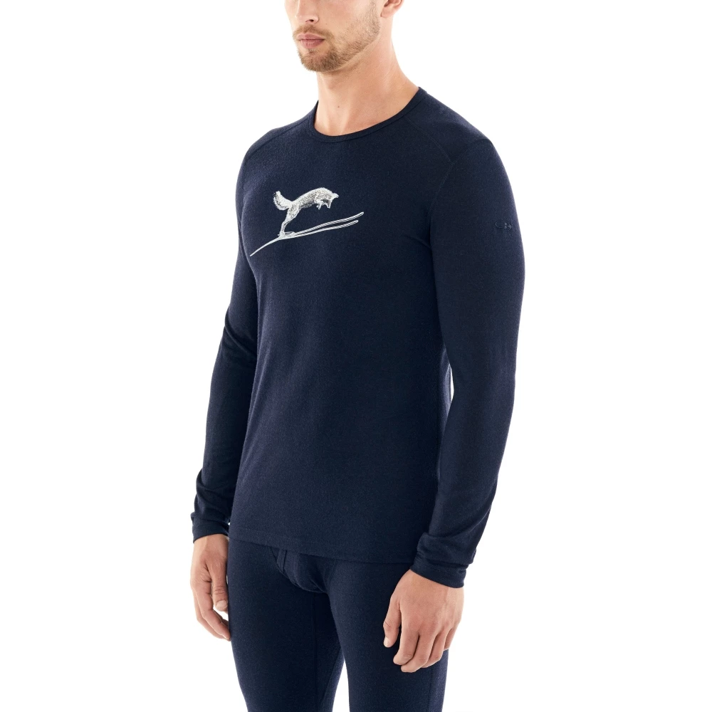 Icebreaker Merino 200 Oasis Fox Mens Long Sleeve Shirt Navy M 6 Icebreaker Merino 200 Oasis Fox Mens Long Sleeve Shirt Navy M - Image 4