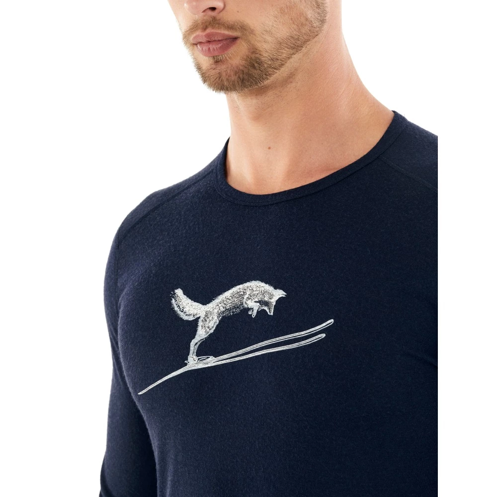 Icebreaker Merino 200 Oasis Fox Mens Long Sleeve Shirt Navy M 7 Icebreaker Merino 200 Oasis Fox Mens Long Sleeve Shirt Navy M - Image 5