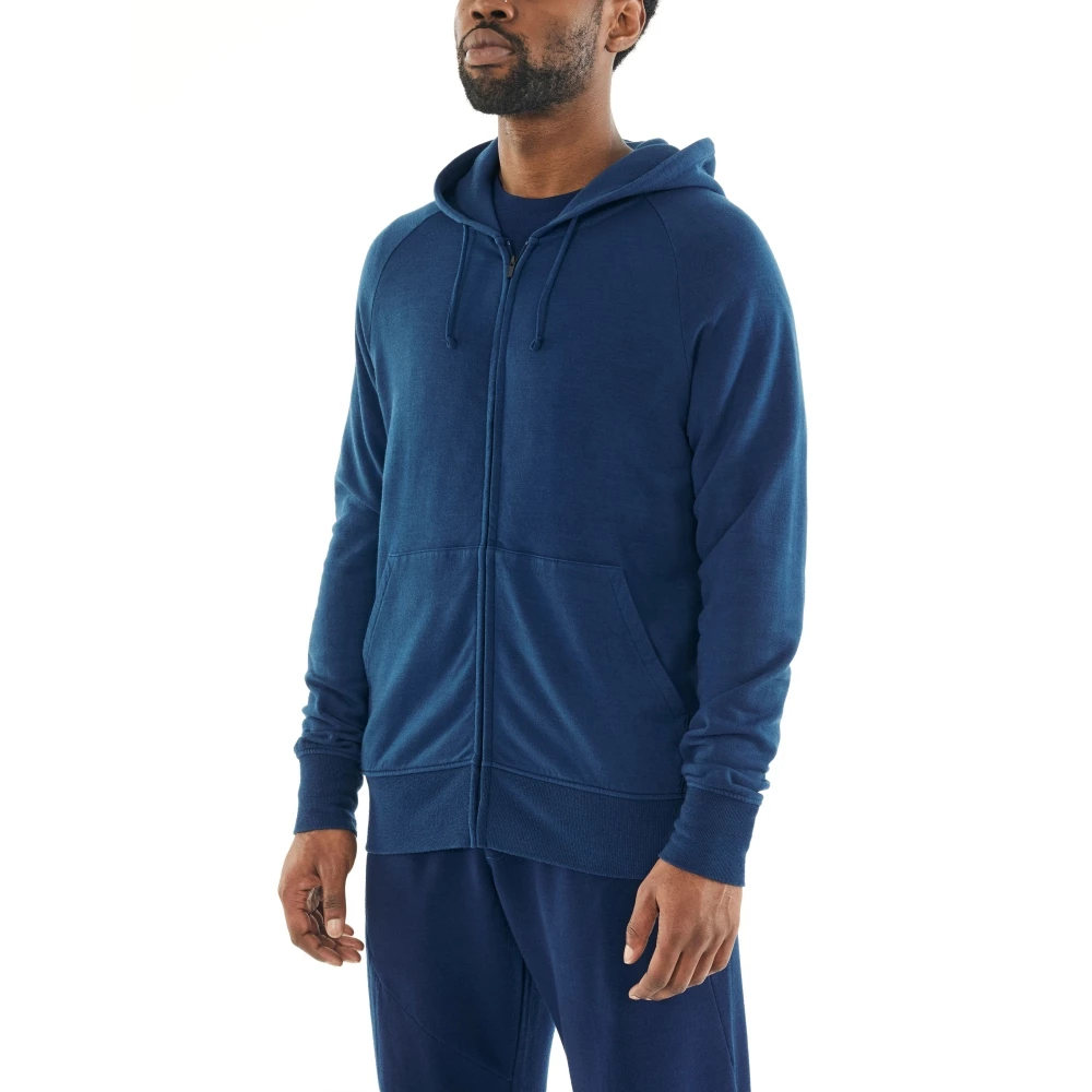 Icebreaker Merino Nature Dye Helliers Mens Zip Hoodie True Indigo Dark XL 6 Icebreaker Merino Nature Dye Helliers Mens Zip Hoodie True Indigo Dark XL - Image 4