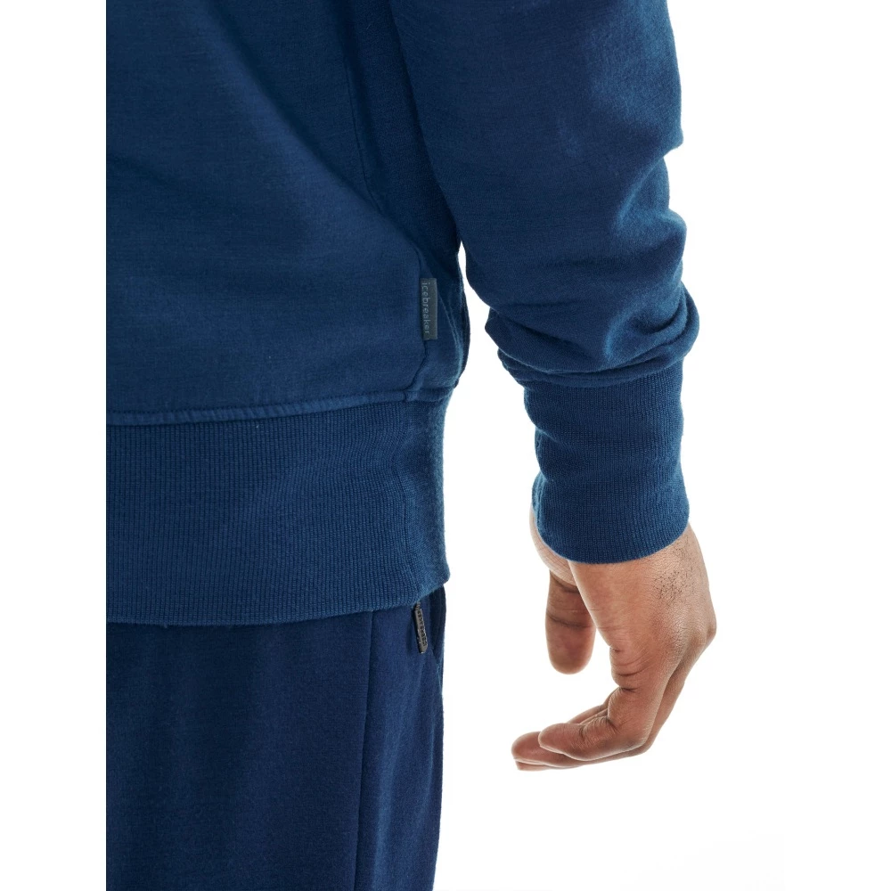 Icebreaker Merino Nature Dye Helliers Mens Zip Hoodie True Indigo Dark XL 8 Icebreaker Merino Nature Dye Helliers Mens Zip Hoodie True Indigo Dark XL - Image 6