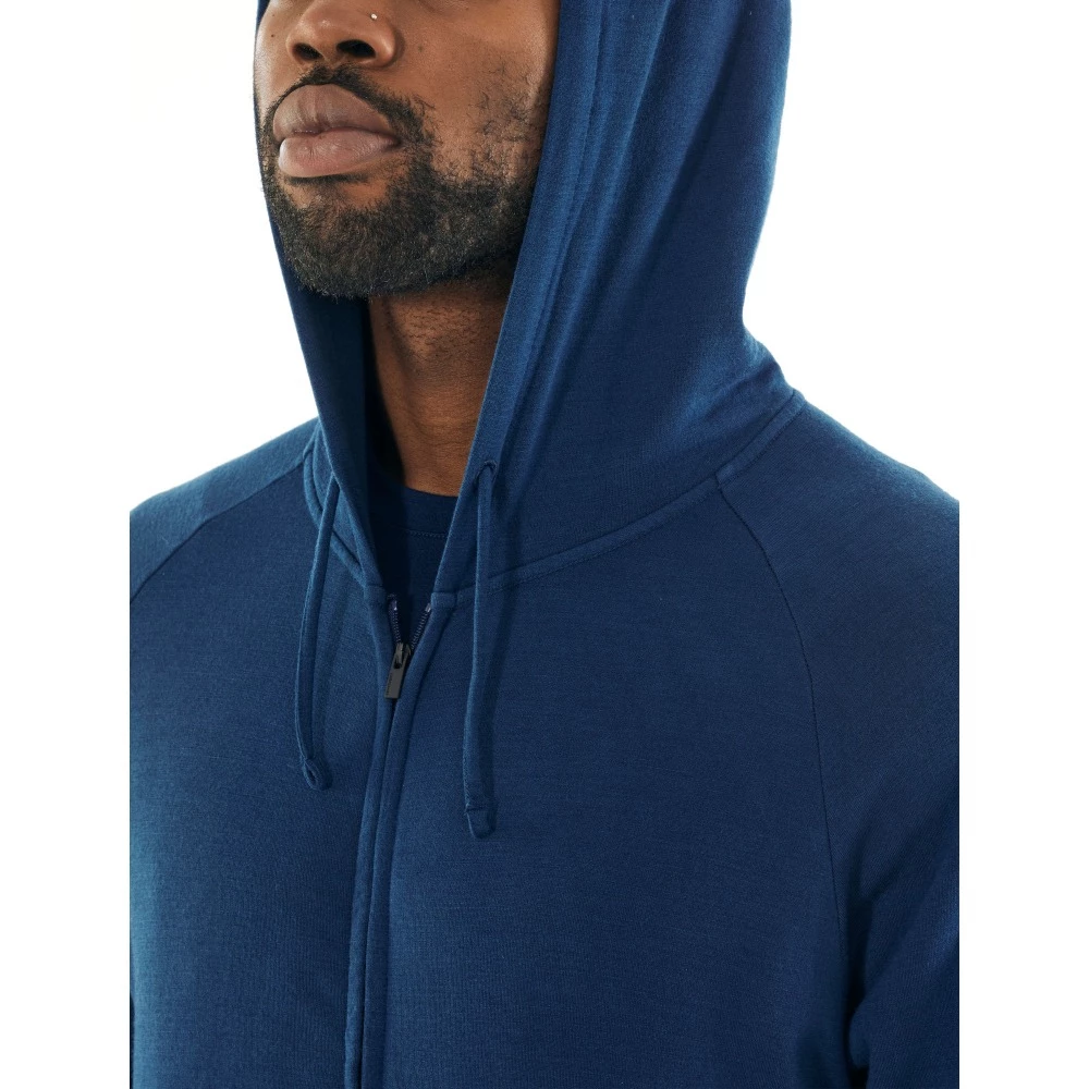 Icebreaker Merino Nature Dye Helliers Mens Zip Hoodie True Indigo Dark XL 9 Icebreaker Merino Nature Dye Helliers Mens Zip Hoodie True Indigo Dark XL - Image 7