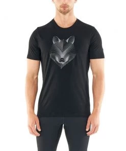 Icebreaker Merino Tech Lite Arctic Fox Mens T-Shirt Black XL