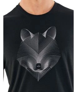 Icebreaker Merino Tech Lite Arctic Fox Mens T-Shirt Black XL -Cheap Icebreaker Shop 105439001 7