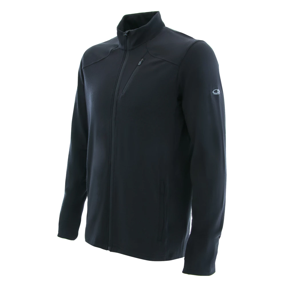 Icebreaker Mens Merino Fluid Zone Long Sleeve Zip Black 2XL 3 Icebreaker Mens Merino Fluid Zone Long Sleeve Zip Black 2XL