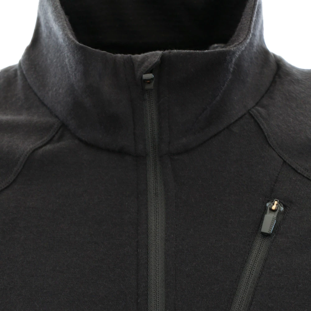 Icebreaker Mens Merino Fluid Zone Long Sleeve Zip Black M 5 Icebreaker Mens Merino Fluid Zone Long Sleeve Zip Black M - Image 3