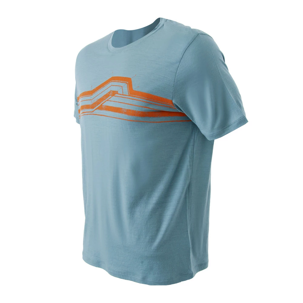 Icebreaker Mens Merino Tech Lite Crewe Shirt Seismic Stripe Vapour 2XL 4 Icebreaker Mens Merino Tech Lite Crewe Shirt Seismic Stripe Vapour 2XL - Image 2