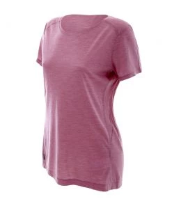 Icebreaker Womens Cool-Lite Sphere Merino Hybrid Low Crewe Shirt Opal Heather M