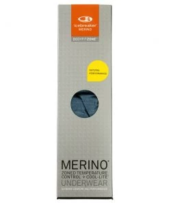 Icebreaker Mens Merino Hybrid Anatomica Zone Boxers Granite Blue Heather/Chili Red XL