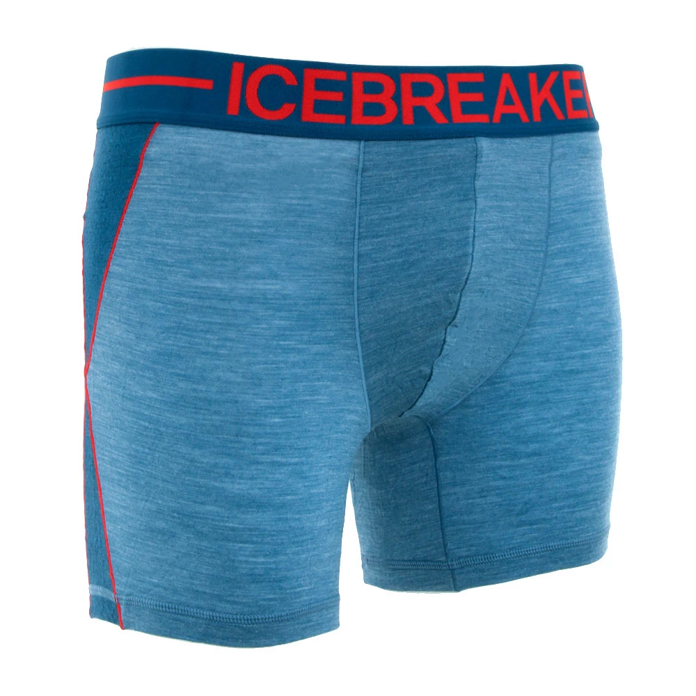 Icebreaker Mens Merino Hybrid Anatomica Zone Boxers Granite Blue Heather/Chili Red XL 6 Icebreaker Mens Merino Hybrid Anatomica Zone Boxers Granite Blue Heather/Chili Red XL - Image 4