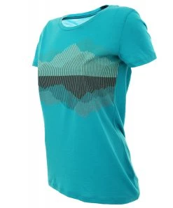 Icebreaker Womens Merino Tech Lite SS Low Crewe Cook Reflected Arctic Teal M