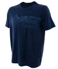 Icebreaker Mens Merino Tech Lite Crewe Shirt Pyrenees Dk Night Heather L