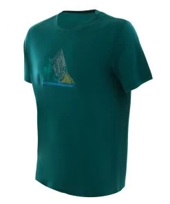 Icebreaker Mens Merino Tech Lite Crewe Shirt Sum Of Parts Dk Pine M