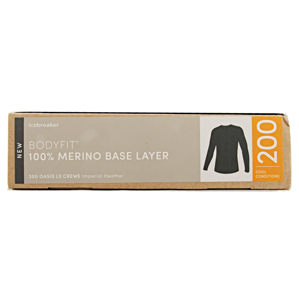 Icebreaker Mens Merino 200 Oasis LS Crewe Imperial Heather M 4 Icebreaker Mens Merino 200 Oasis LS Crewe Imperial Heather M - Image 2