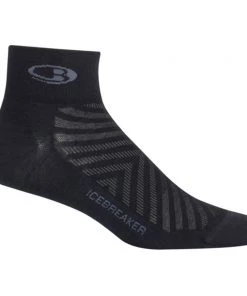 Icebreaker Merino Hybrid Run+ Ultra Light Mini Mens Socks Black XL