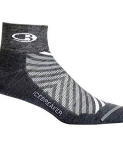 Icebreaker Merino Hybrid Run UltraLight Mini Mens Socks Grey XL