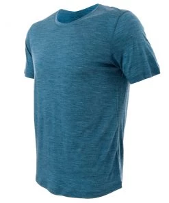 Icebreaker Merino Hybrid Sphere Short Sleeve Crewe Mens T-Shirt Poseidon Heather 2XL