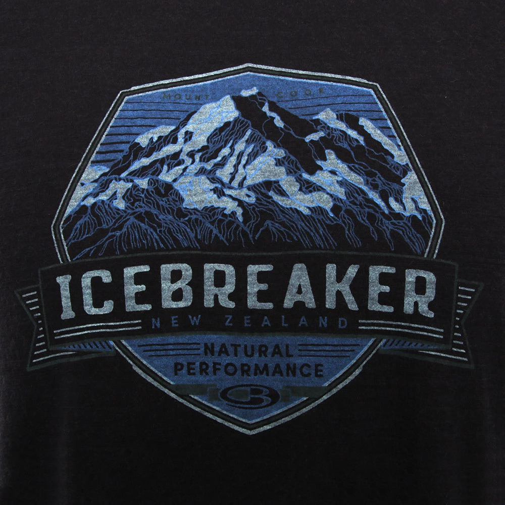 Icebreaker Merino Tech Lite Short Sleeve Crewe Cook Crest Mens T-Shirt Midnight Navy M 5 Icebreaker Merino Tech Lite Short Sleeve Crewe Cook Crest Mens T-Shirt Midnight Navy M - Image 3