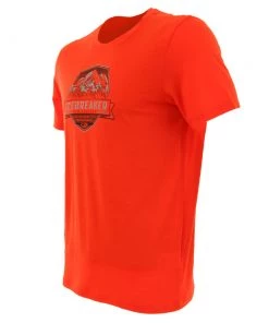 Icebreaker Merino Tech Lite Short Sleeve Crewe Cook Crest Mens T-Shirt Chili Red L