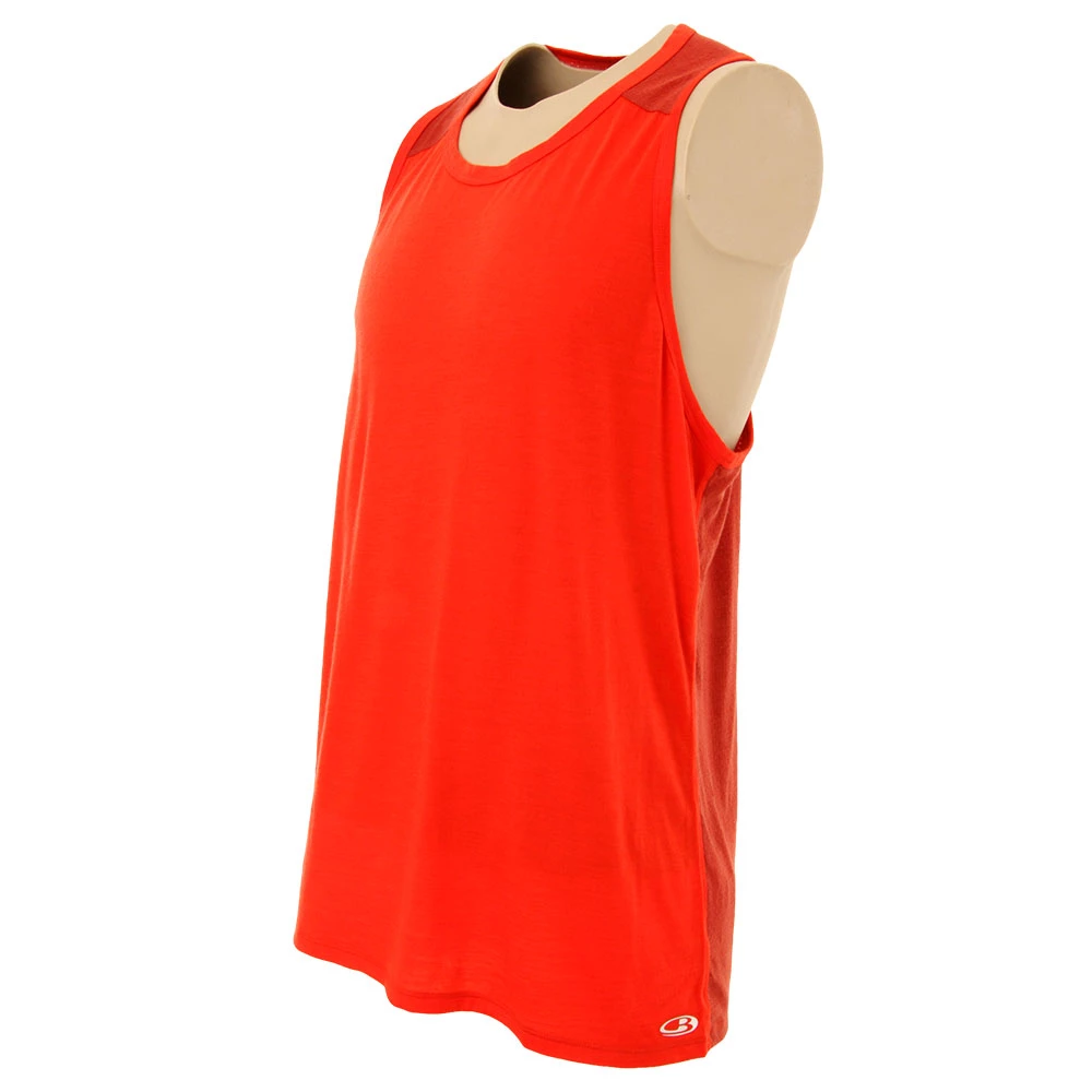 Icebreaker Merino Hybrid Amplify Mens Tank Top Chili Red/Sienna M 3 Icebreaker Merino Hybrid Amplify Mens Tank Top Chili Red/Sienna M