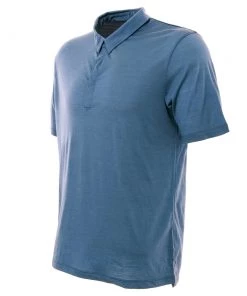 Icebreaker Merino Hybrid Solace Short Sleeve Mens Polo Shirt Thunder 2XL