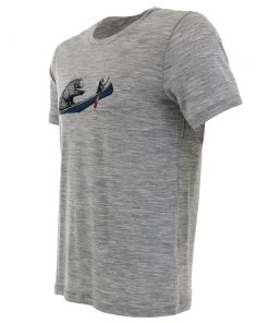 Icebreaker Merino Tech Lite Short Sleeve Crewe Canoe Companions Mens T-Shirt Metro Heather 2XL