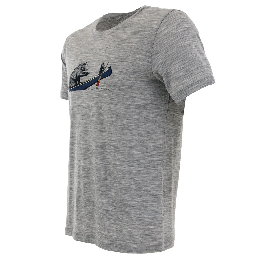 Icebreaker Merino Tech Lite Short Sleeve Crewe Canoe Companions Mens T-Shirt Metro Heather 2XL 3 Icebreaker Merino Tech Lite Short Sleeve Crewe Canoe Companions Mens T-Shirt Metro Heather 2XL