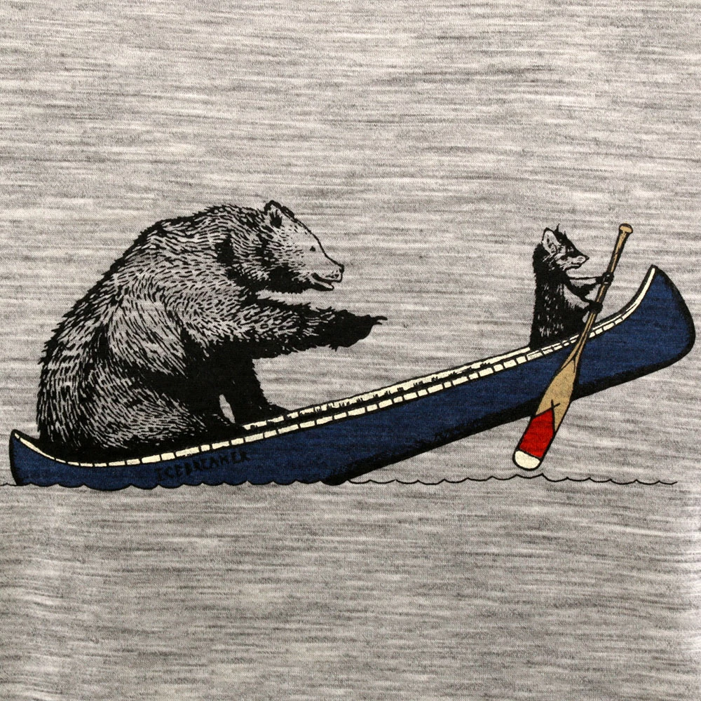 Icebreaker Merino Tech Lite Short Sleeve Crewe Canoe Companions Mens T-Shirt Metro Heather 2XL 5 Icebreaker Merino Tech Lite Short Sleeve Crewe Canoe Companions Mens T-Shirt Metro Heather 2XL - Image 3