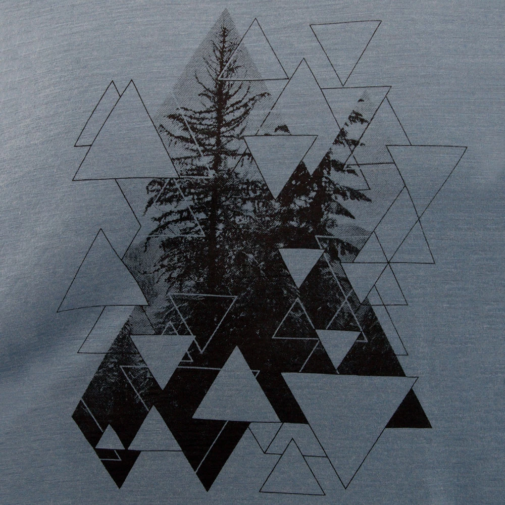 Icebreaker Merino Tech Lite Evergreen Geo Mens T-Shirt Thunder 2XL 5 Icebreaker Merino Tech Lite Evergreen Geo Mens T-Shirt Thunder 2XL - Image 3