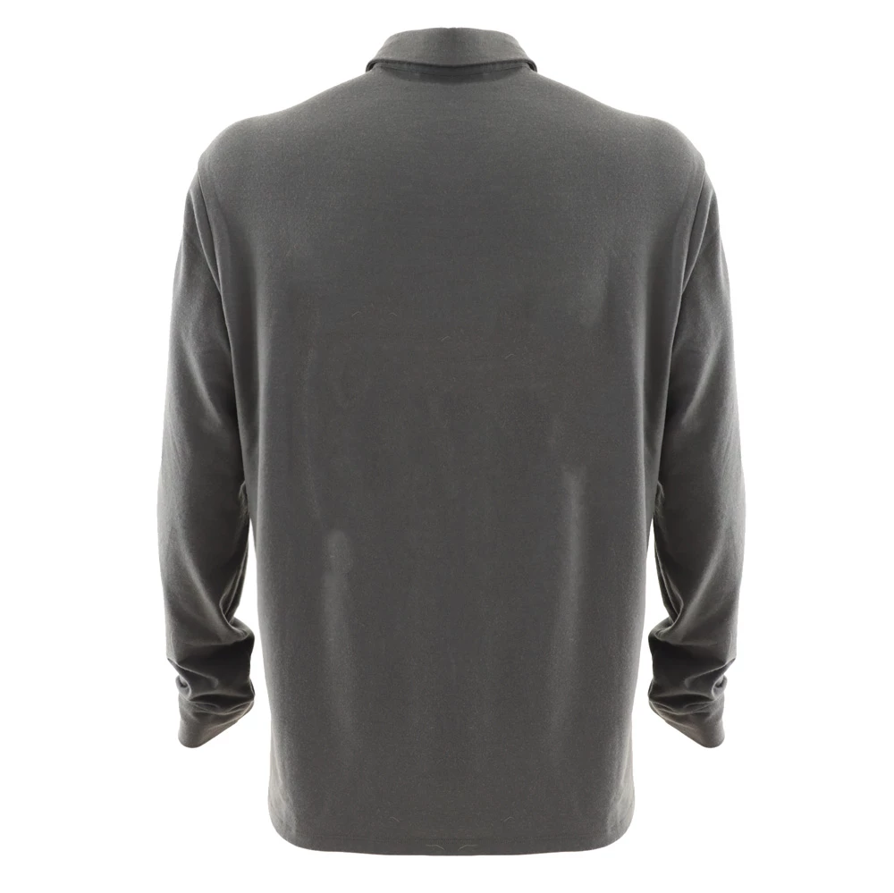 Icebreaker Merino Saige Mens Rugby Jersey Dark Grey L 4 Icebreaker Merino Saige Mens Rugby Jersey Dark Grey L - Image 2