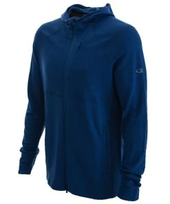 Icebreaker Merino Quantum II Mens Zip Hoodie Blue Small