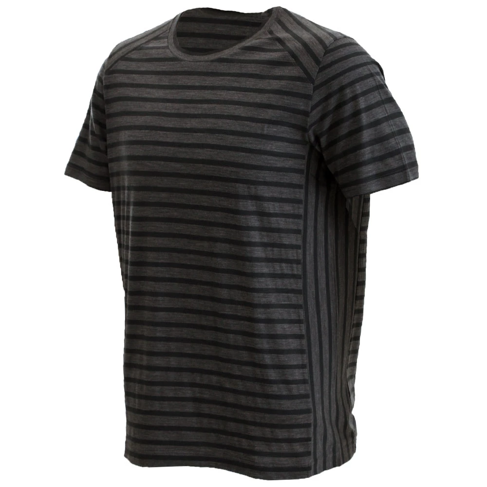 Icebreaker Merino Elowen Mens Thermal T-Shirt Grey Stripe M 3 Icebreaker Merino Elowen Mens Thermal T-Shirt Grey Stripe M