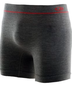 Icebreaker Merino Hybrid Anatomica Seamless Mens Boxers Dark Grey M