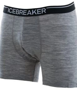 Icebreaker Merino Anatomica Mens Boxers Metro Heather S