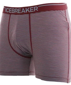 Icebreaker Merino Anatomica Mens Boxers Red S